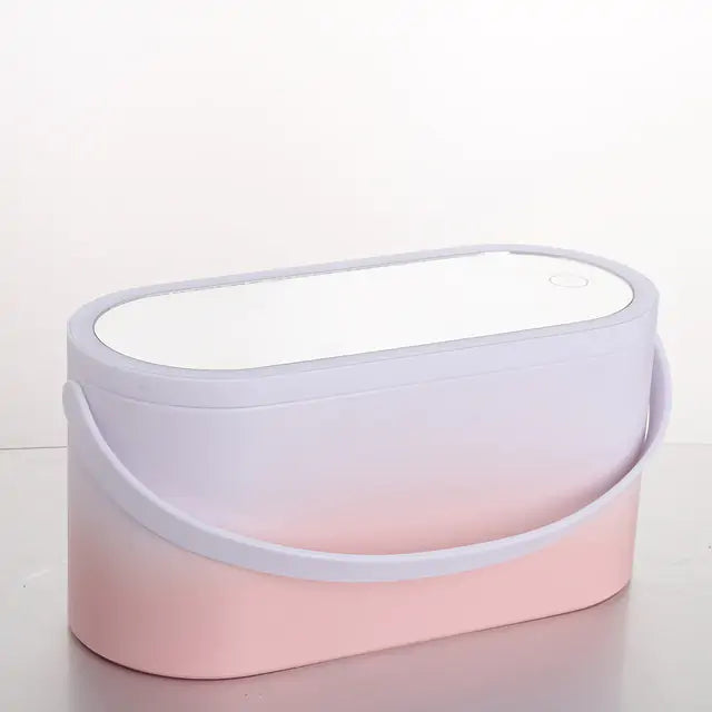 Portable LED Light Vanity Mirror with Makeup Case