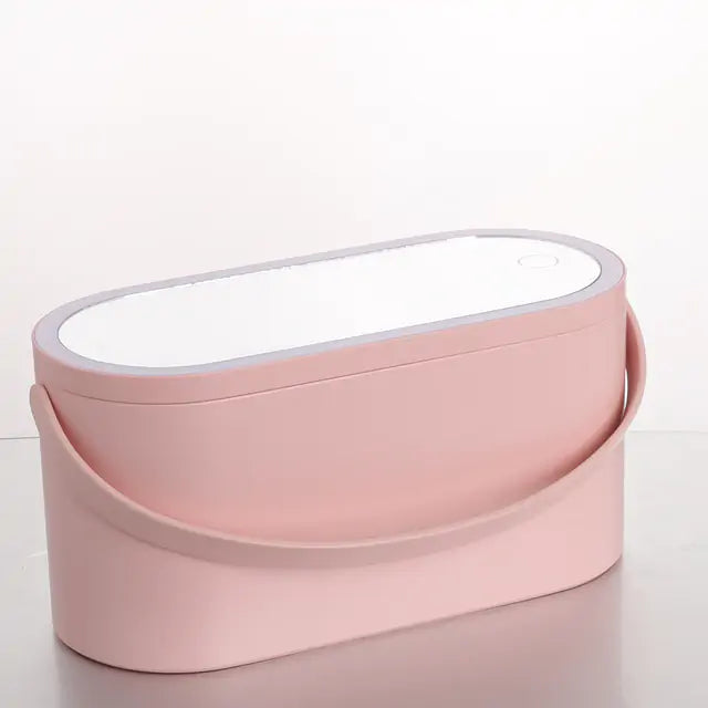 Portable LED Light Vanity Mirror with Makeup Case