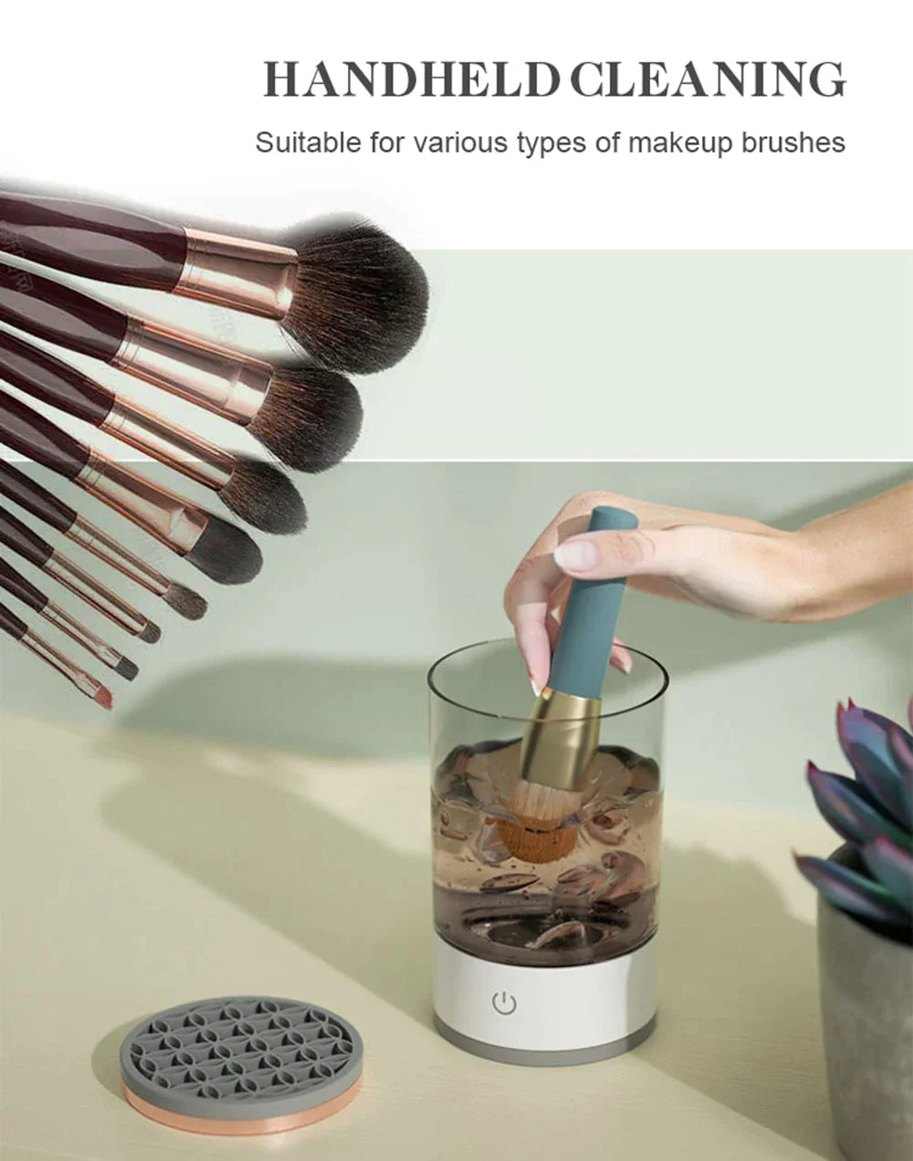 Automatic Makeup Brush Cleaner